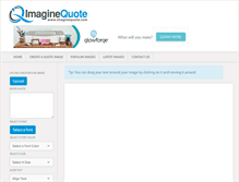 Tablet Screenshot of imaginequote.com